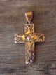 Navajoi Indian Copper Cross Pendant by Laura Willie! Hand Stamped!