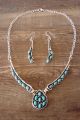 Navajo Multi Stone Turquoise Sterling Silver Necklace Set by C. Johnson