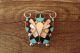 Zuni Indian Jewelry Sterling Silver Inlay Butterfly Pin/Pendant - A. Dishta