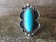Navajo Indian Jewelry Nickel Silver Turquoise Ring Size 8.5 Phoebe Tolta