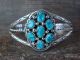 Navajo Indian Sterling Silver & Turquoise Cluster Bracelet by M. Chee