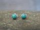 SMALL Native American Sterling Silver Turquoise Dot Post Earrings