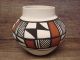Acoma Indian Pottery Hand Painted Pot - Shelley Salvador