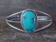 Navajo Indian Sterling Silver & Turquoise Bracelet - M. Thomas Jr.