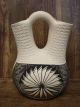 Acoma Indian Pottery Hand Painted Wedding Vase by H. Pancho