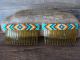 Navajo Indian Hand Beaded Hair Comb Set by Jackie Cleveland