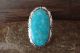 Navajo Indian Jewelry Sterling Silver Turquoise Ring Size 5.5 - Johnson