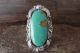 Navajo Indian Jewelry Sterling Silver Turquoise Ring Size 10 - Delgarito