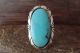 Navajo Indian Jewelry Sterling Silver Turquoise Ring Size 8.5 - Johnson