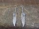 Navajo Sterling Silver Pink Opal Feather Dangle Earrings - Louise Joe