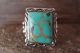Navajo Indian Jewelry Sterling Silver Turquoise Ring Size 10 - Tsosie