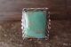 Navajo Indian Jewelry Sterling Silver Turquoise Ring Size 11 - Tsosie