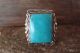 Navajo Indian Jewelry Sterling Silver Turquoise Ring Size 12 - Tsosie