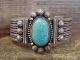 Navajo Indian Turquoise Sterling Silver Cuff Bracelet Signed Calladitto