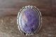 Navajo Indian Jewelry Sterling Silver Charoite Ring Size 6 - Yellowhair
