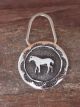 Navajo Indian Cast Sterling Silver Horse Key Ring Signed Kinsel