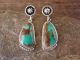 Native American Navajo Indian Sterling Silver Turquoise Post Earrings by Verley Betone