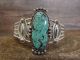 Navajo Indian Sterling Silver Turquoise Cuff Bracelet by Angie Platero