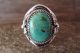 Navajo Indian Jewelry Sterling Silver Turquoise Ring Size 12 - Platero