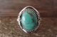 Navajo Indian Jewelry Sterling Silver Turquoise Ring Size 11.5 - Platero