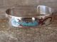 Native Indian Sterling Silver Turquoise Chip Inlay Lizard Bracelet by Ray Begay