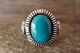 Navajo Indian Jewelry Sterling Silver Turquoise Ring Size 8.5 - Platero