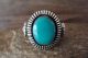 Navajo Indian Jewelry Sterling Silver Turquoise Ring Size 9.5 - Platero