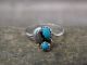 Navajo Sterling Silver Feather & Turquoise Ring- Roselene Joe - Size 6