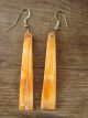 Navajo Indian Jewelry Spiny Oyster Slab Dangle Earrings by Espino