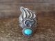 Navajo Indian Jewelry Sterling Silver Turquoise Bear Paw Ring! Size 7