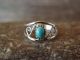 Navajo Indian Sterling Silver Turquoise Ring - J. Lincoln - Size 6.5
