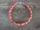Navajo Hand Strung Round Coral Stone Bracelet by Doreen Jake