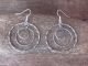 Navajo Indian Sterling Silver Twisted Hoop Dangle Earrings by Tsosie