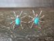 Navajo Indian Sterling Silver& Turquoise Spider Post Earrings - Garfield