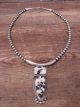 Sterling Silver Navajo Pearl & White Buffalo Turquoise Necklace by Tom Lewis