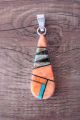 Navajo Indian Sterling Silver Spiny Oyster Inlay Pendant