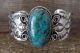 Navajo Jewelry Nickel Silver Turquoise Bracelet by Jackie Cleveland!