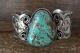 Navajo Jewelry Nickel Silver Turquoise Bracelet by Jackie Cleveland!