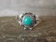 Navajo Indian Sterling Silver & Turquoise Ring by Smith - Size 5.5