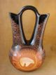Laguna Pueblo Indian Hand Etched Wedding Vase by Diane Aragon 
