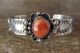 Navajo Indian Nickel Silver Apple Coral Bracelet by Jackie Cleveland!