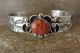 Navajo Indian Nickel Silver Apple Coral Bracelet by Jackie Cleveland!