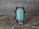 Navajo Indian Nickel Silver Turquoise Ring Size 9 - J. Cleveland