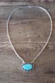 Navajo Jewelry Turquoise Sterling Silver Necklace by S. McCarthy