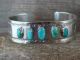 Native American Jewelry Nickel Turquoise Bracelet by Bobby Cleveland