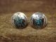 Navajo Sterling Silver Turquoise Coral Chip Inlay Post Earrings! J. Yazzie