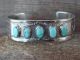 Native American Jewelry Nickel Turquoise Bracelet by Bobby Cleveland
