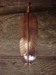 Navajo Indian Copper Feather Pendant! Handmade by Douglas Etsitty