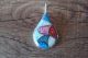 Native American Sterling Silver Opal Inlay Pendant by DL