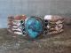 Navajo Indian Copper & Turquoise Cuff Bracelet by Cleveland